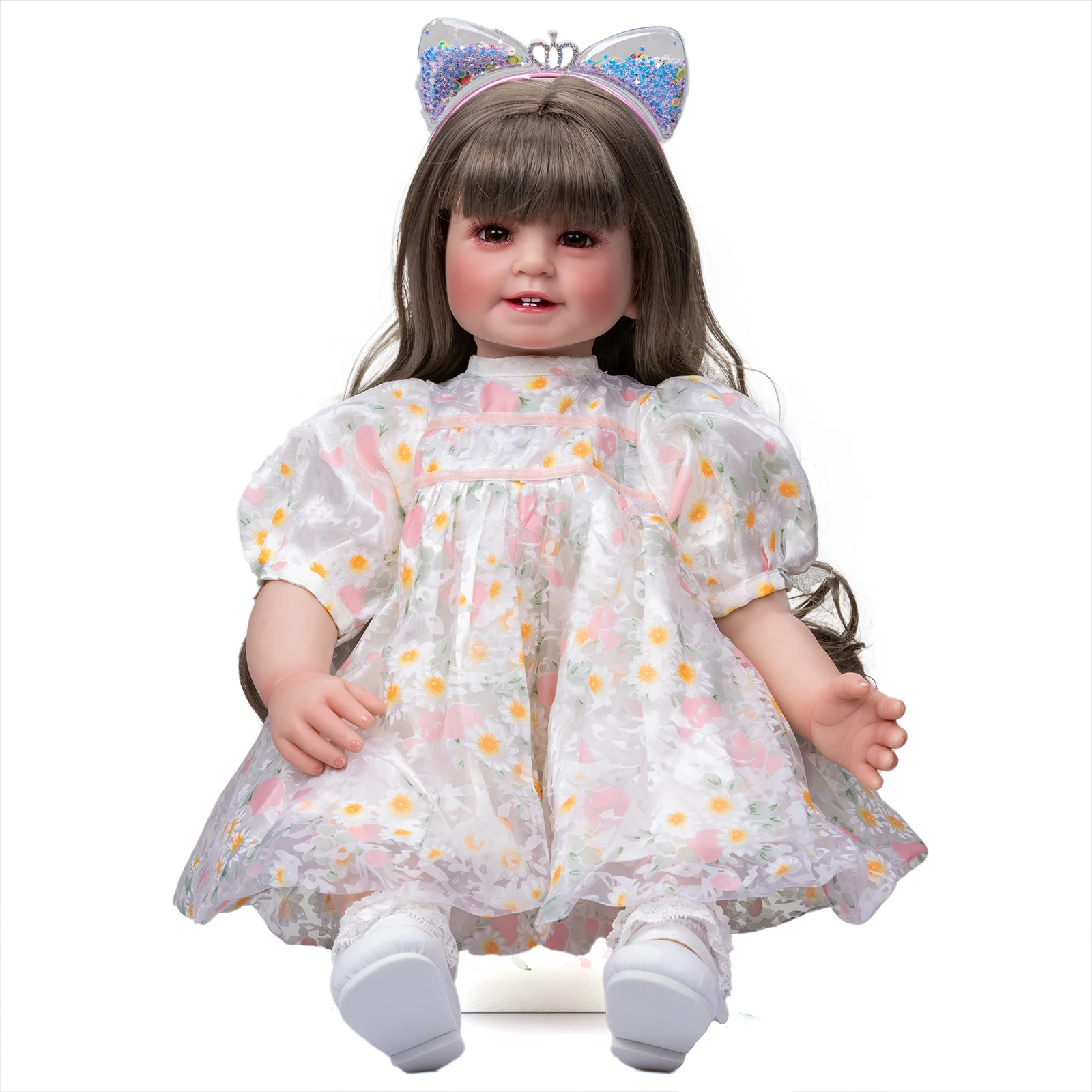 

New 60cm Reborn Dolls Silicone Baby Doll That Look Real Finished Painted Realistic Princess Toddler Toys For Kids Birthday Gifts