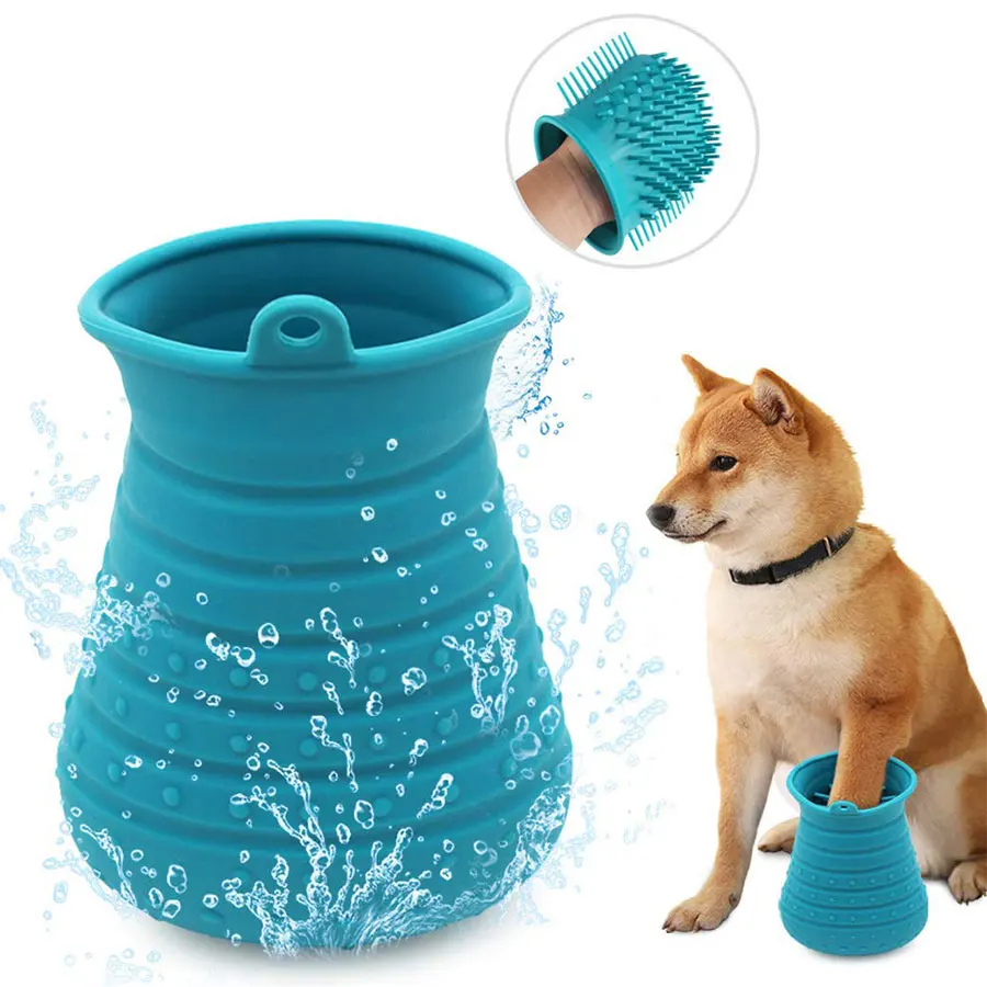 Silicone Dog Paw Cleaner Pet Foot Washer Cup Pet Cleaning Brush Cup Dog Foot Cleaner Dirty Paw Cleaning Cups Foot Wash Tool