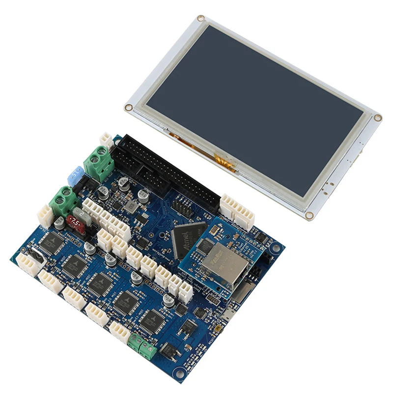 ABKT-Clone Duet 2 Ethernet материнская плата+ PanelDue5I Встроенный цветной пресс-экран 3d Принтер Комплект