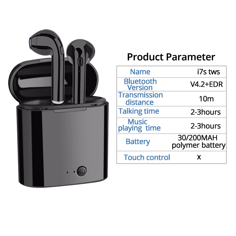 I7s-Black I7s I11s I99s TWS беспроводные Bluetooth наушники стерео наушники спортивные гарнитуры с зарядной коробкой для Ios Android смартфон - Цвет: I7s-Black