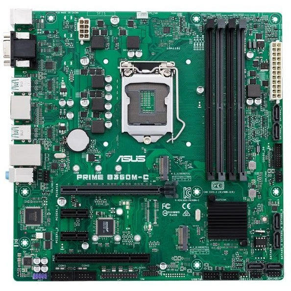 Материнская плата Asus PRIME B360M-C Soc-1151v2 Intel B360 4xDDR4 mATX AC`97 8ch(7.1) GbLAN+VGA+HDMI