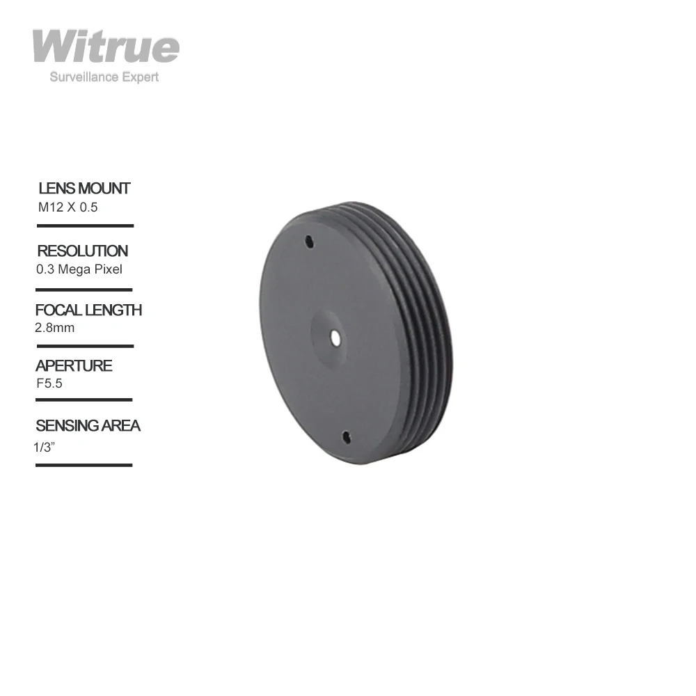 Pinhole lens 2.8mm M12 X 0.5 mounts 1/3