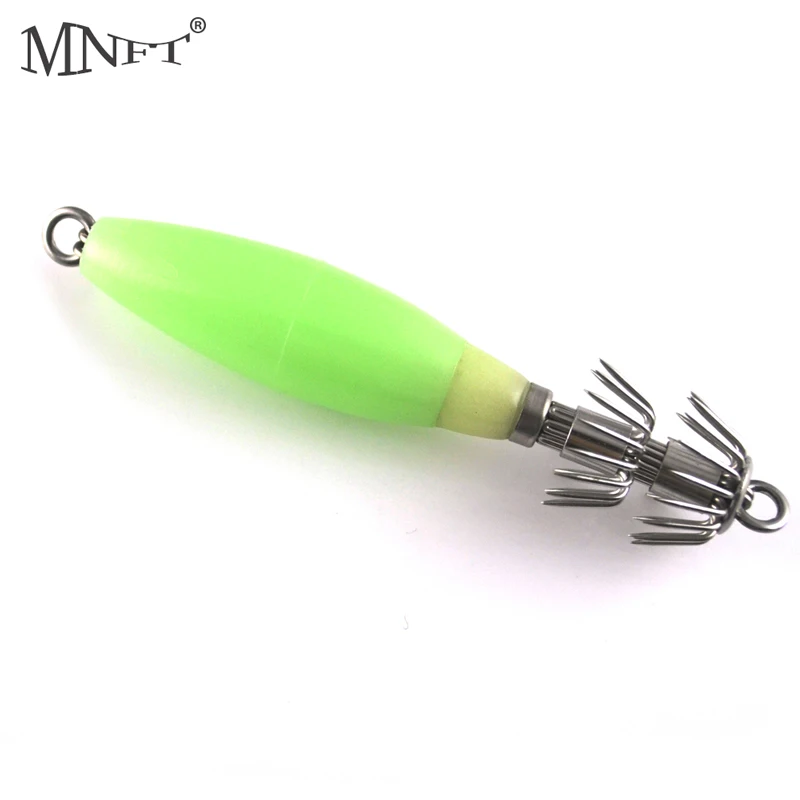 

MNFT 8PCS/Lot Sharp Hooks Luminous Plastic Body Umbrella Twim Hook Octopus Artificial Bait Lure 9.5cm/14g