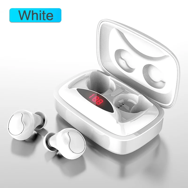 TiYiViRi X29 Bluetooth наушники беспроводные наушники настоящие Стерео Игровые наушники IPX5 водонепроницаемые спортивные наушники для iPhone 6 7 8 X - Цвет: X29 White