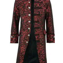 Модное мужское пальто в стиле стимпанк, Осеннее и зимнее Новое однотонное высококачественное Мужское пальто в стиле стимпанк, роскошное пальто