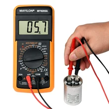 Multímetro digital ac/dc amperímetro volt ohm tester medidor multimetro com caixa protetora hfe buzzer teste de diodo my9205a