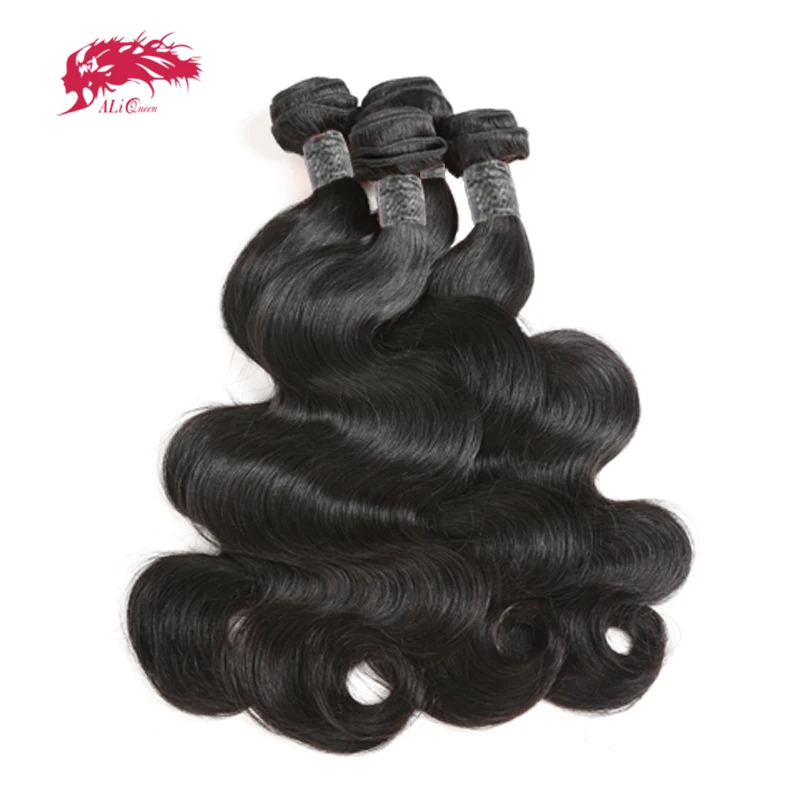 Ali Queen Hair Peruvian Hair 1/3/4Pcs Body Wave 100% Human Hair Weaves Bundles 10\ Ali Queen Hair Peruvian Hair 1/3/4Pcs Body Wave 100% Human Hair Weaves Bundles 10\