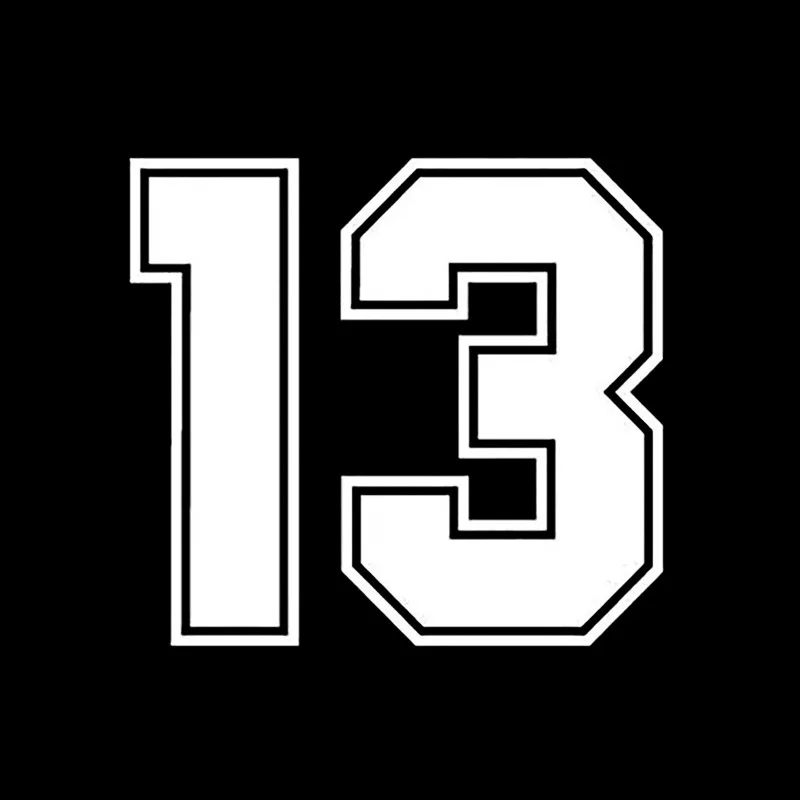 15*13 7 см наклейка для мотоцикла с номером 13 светоотражающие наклейки автомобиля