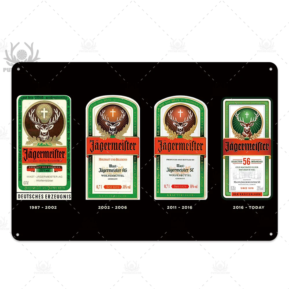 TH5459 Jagermeister металлический знак жестяные знаки металлическая пластина табличка Металл Винтаж Паб Бар человек пещера Настенный декор - Цвет: TH5459