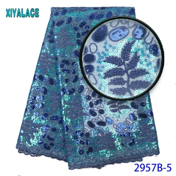 

Sequins Lace Fabric High Quality African French Lace Fabric Embroidery Wedding Dress For Nigerian Lace Fabric 5yards 2957b
