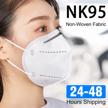 

50pc NK95 Protective Mask Anti Dust PM2.5 Air pollution Filter>=95% Safety Disposable Face Masks for Adults Mouth Outdoor Shield