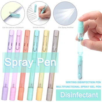 

5Pcs 2 in 1 Multifunctional Spray Pen Portable Refillable Writing Alcohol Spray Gel Pens Student Gadgets