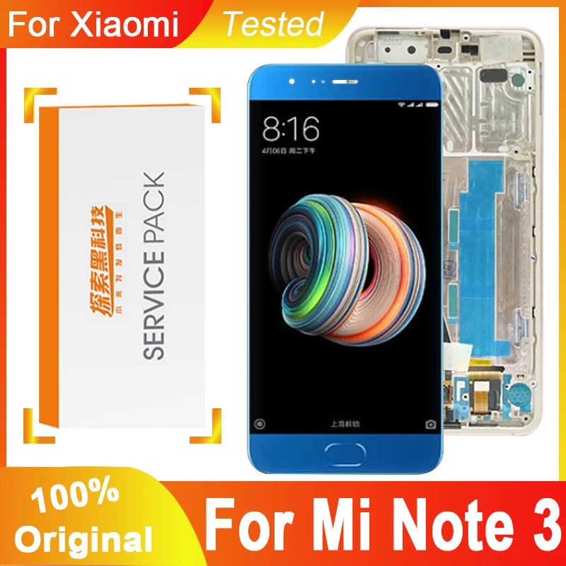 ЖК-дисплей 100% дюймов для Xiaomi Mi Note 3 сменный сенсорный экран с дигитайзером в сборе