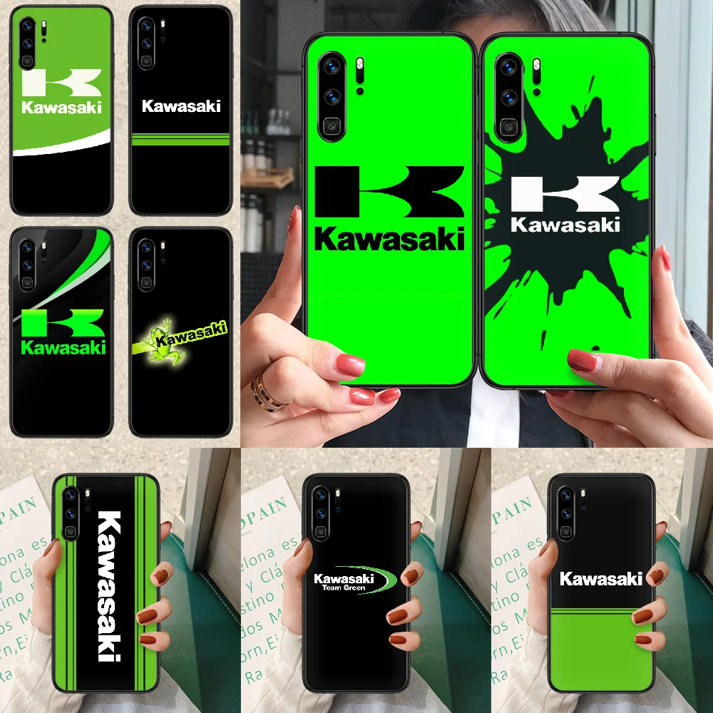 Чехол для телефона Kawasaki Ninja moto Huawei P Mate Smart 10 20 30 40 Lite Z 2019 Pro black prime мягкий