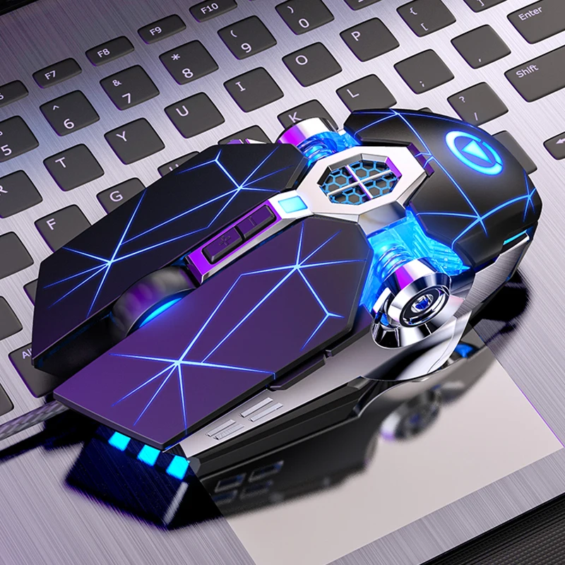 Ratón silencioso con cable USB, siete teclas, LED luminoso, para juegos, maquinaria para deportes electrónicos, Accesorios para ordenador portátil - Imagen 3