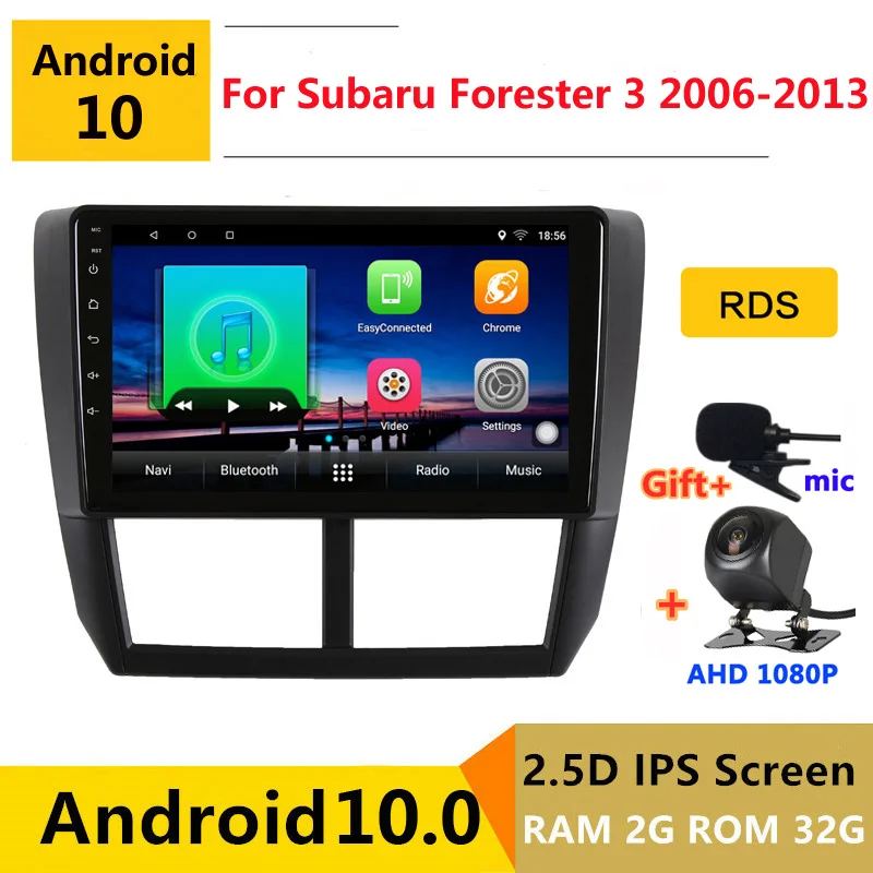 9 дюймовый Android 10 автомобильный DVD мультимедийный плеер GPS для Subaru Forester 3 xv 2007 2008 2009