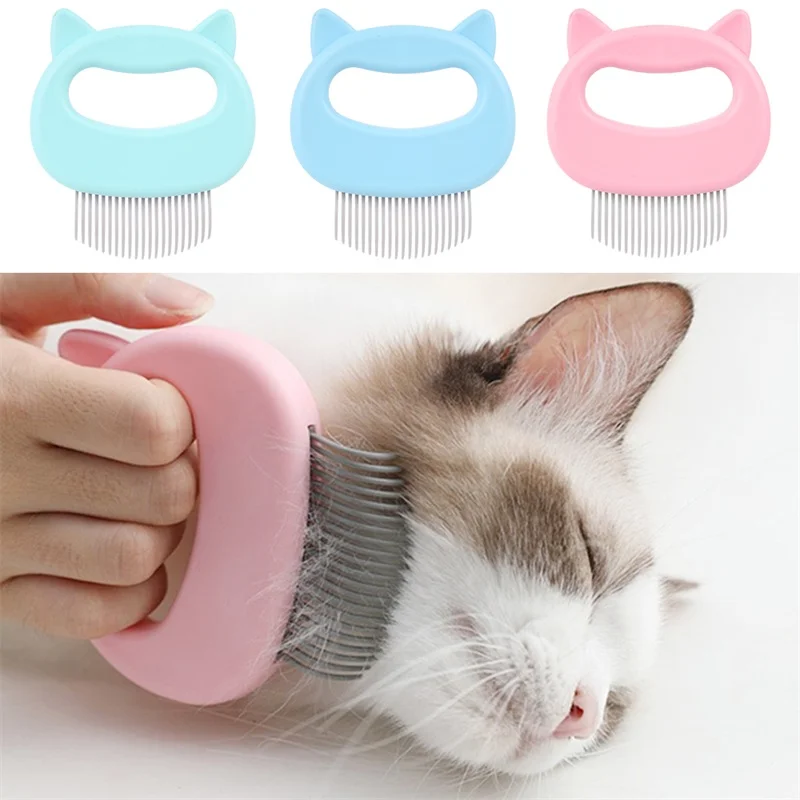 Gato perro masaje peines aseo ABS pelo cepillos eliminación de cabello Pet Shell peine Animal limpieza peine 1 uds, suministros para mascotas