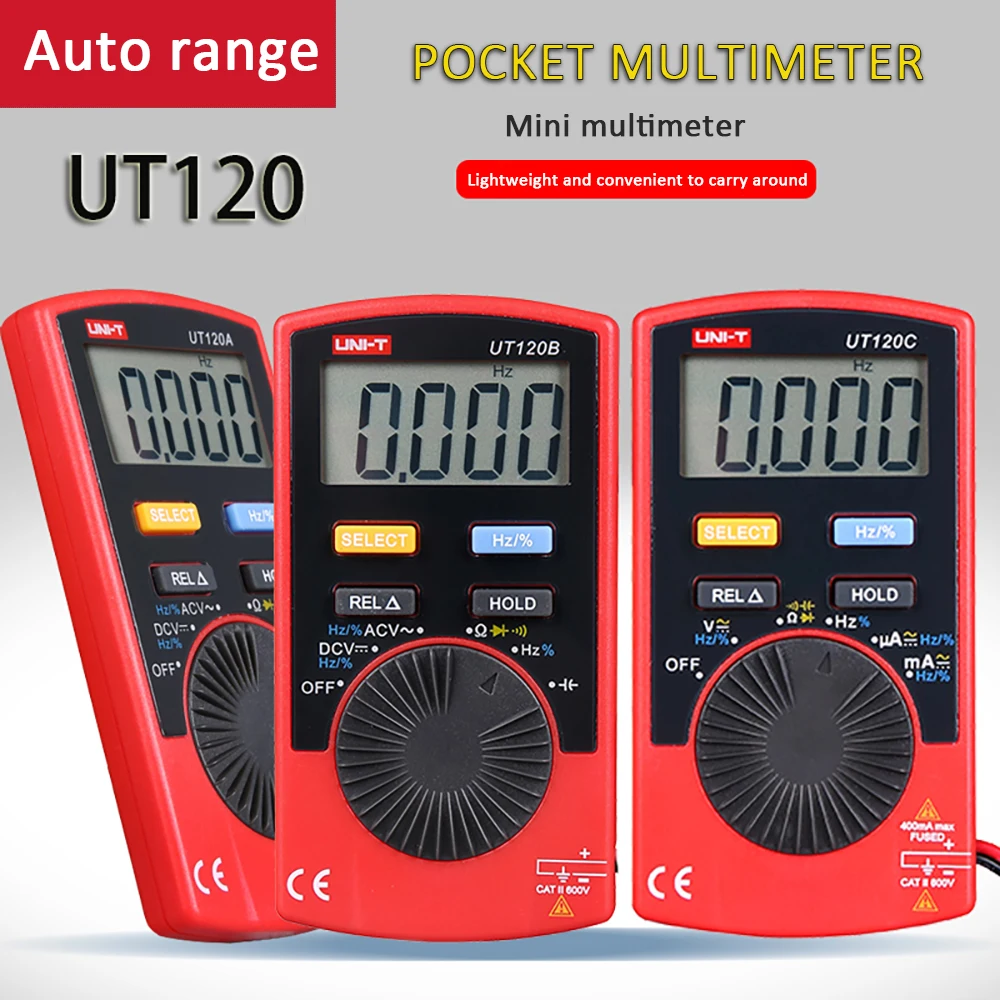 Ручной цифровой мультиметр UT120A UT120B UT120C измеритель напряжения 4000 дисплей с