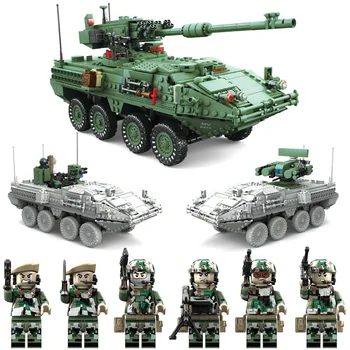 

1672pcs Century Military MGS-M1128 TANKS Building blocks Set Armored Vehicles DIY Model Bricks Toys for Children Boys Gifts