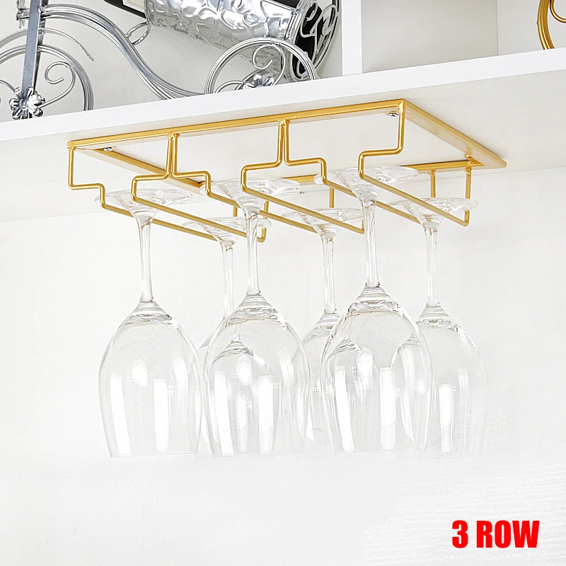 Wine Glasses Rack Under Cabinet Stemware Rack Wine Glass Hanger DIN889 cup storage holder