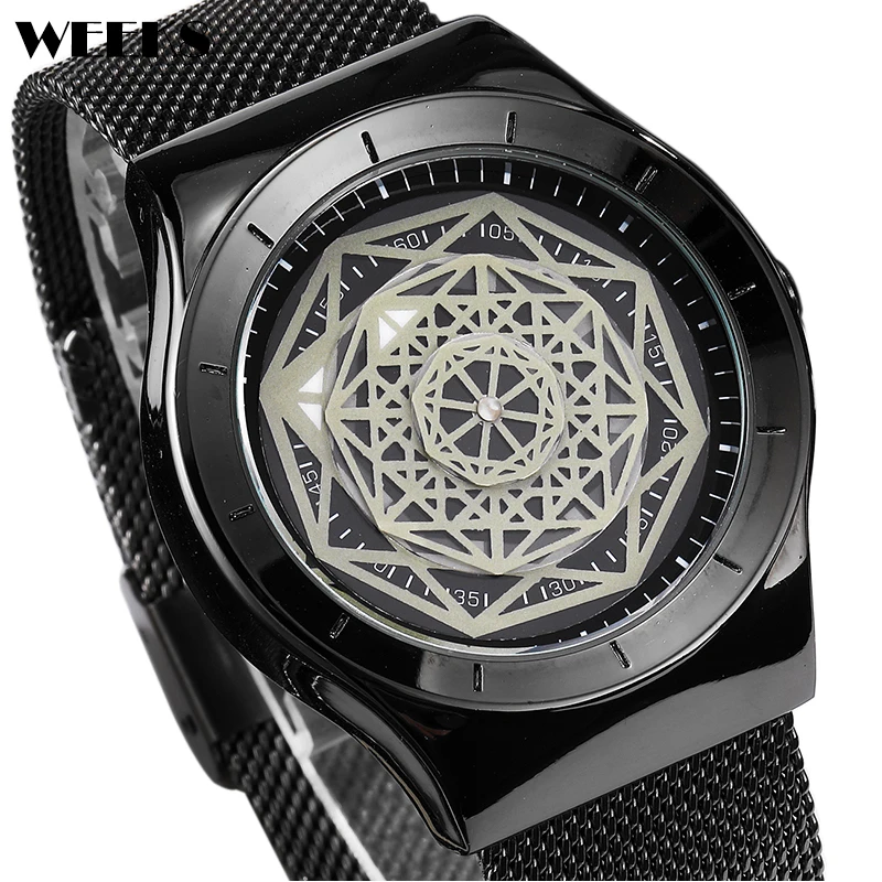 Creative Watch for Men Turntable Dial Men Casual Quartz Wrist Watches Minimalist Male Wristwatch Mens Concept Clock Dropshipping