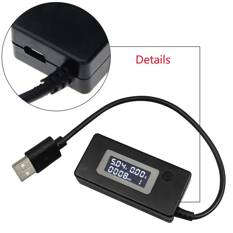 1 шт. измеритель напряжения ЖК дисплей USB зарядное устройство емкости
