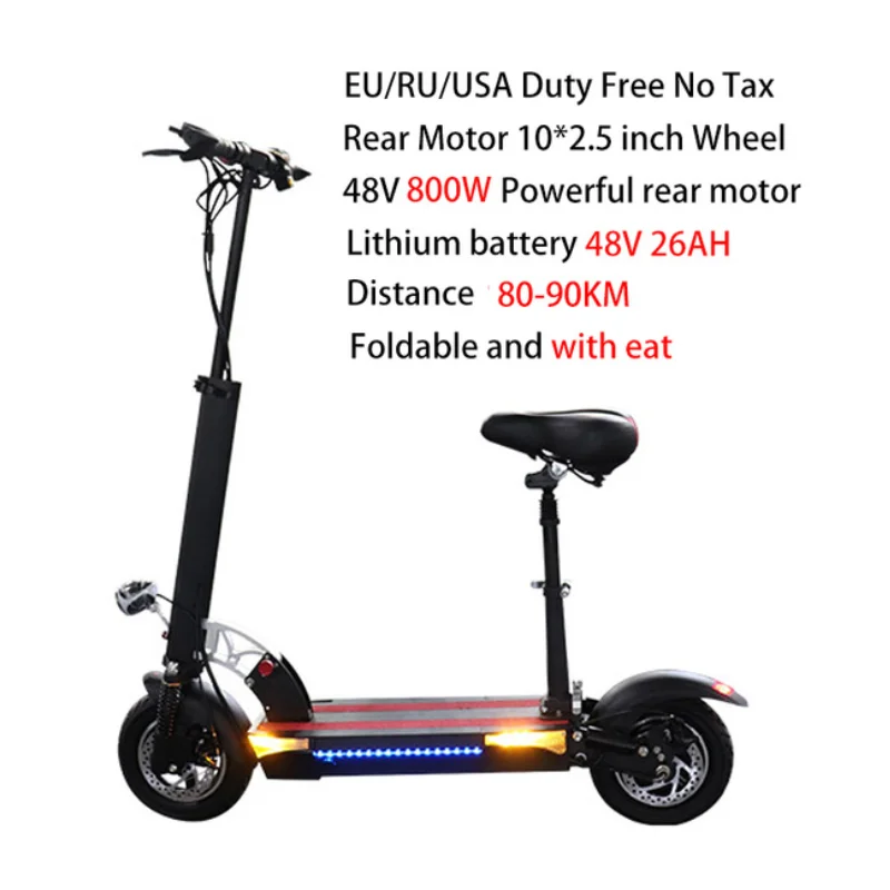 90 км Escooter 800 Вт 26AH для взрослых E скутеры Электрический скейтборд E-scooter электрический Escooter Patinete Electronic Adulto - Цвет: 800W 48V26AH B