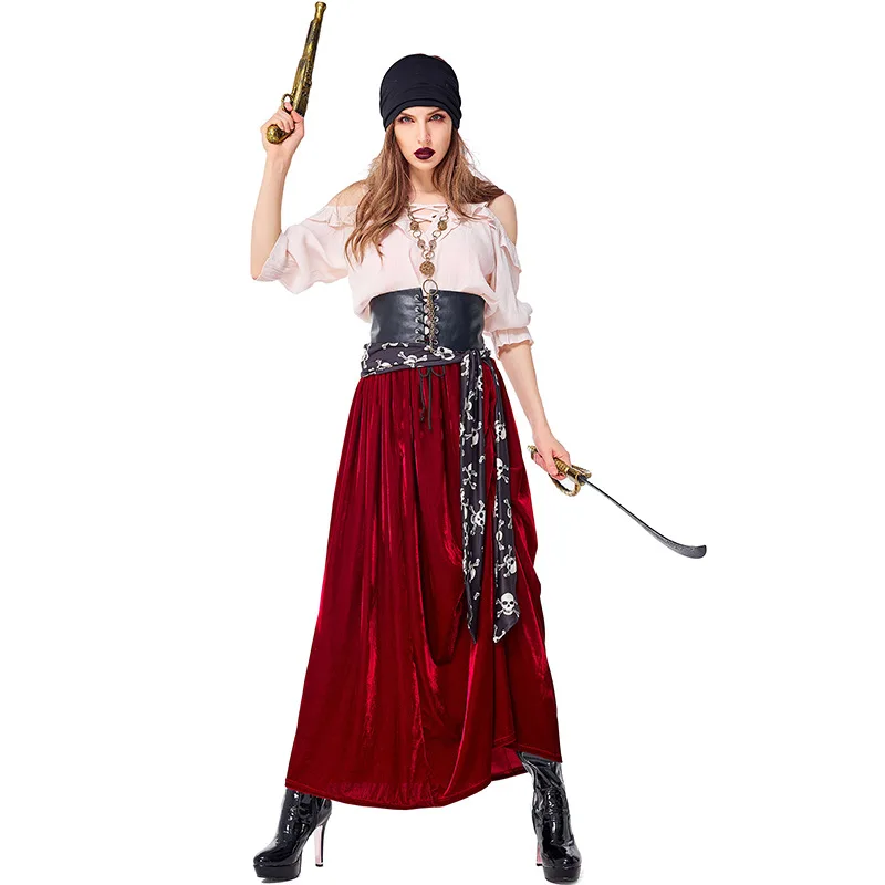 Halloween Damen Pirate Cosplay Kostum Kleider Karneval Partei Halbe Hulse Liebsten Masquerade Sexy Madchen Maxi Kleid 21 Neue Aliexpress