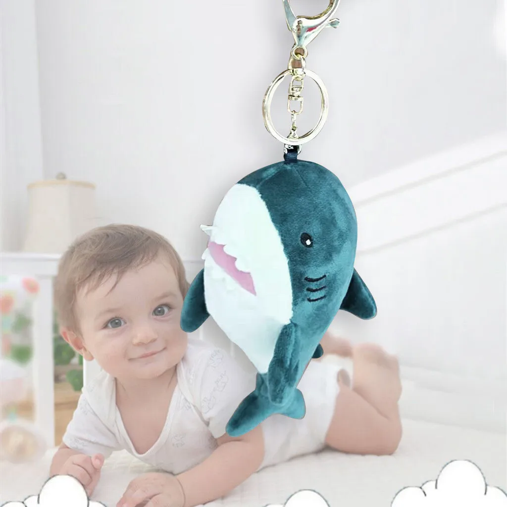 mini Cute Plush Toys Marine Animals Sh-ark Soft Stuffed Animals Dolls Backpack Key Decorations Kids Birthday Gift #B