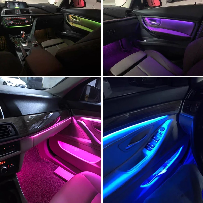 US $112.33 9 Color LED Ambient Lights For BMW F10 F18 F11 20102017 Interior Door Panel Decorative Trims Lamp Atmosphere Light Upgrade Kit