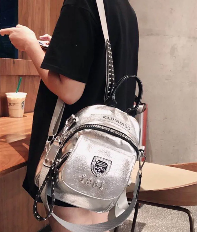 

Backpack Women 2020 New Casual Soft Leather Trend New Wild Fashion Small School Bag Dual-use Travel Backpack Mochilas Feminina