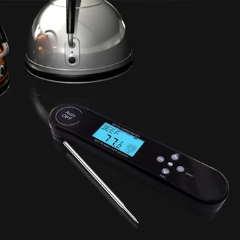

Electronic Digital Display Food Thermometer CH-209 Waterproof Voice Alarm Barbecue Meat Thermometer