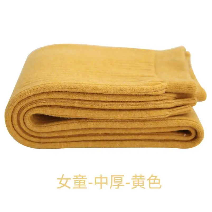 yellow for girls Зимние детские штаны От 0 до 15 лет, Детские теплые штаны, Bew детские из шерсти ягнёнка, кашемир, брюки для девочек, леггинсы для маленьких мальчиков вязаный свитер с плюшевой подкладкой для девочек, шерстяные штаны для детей брюки - Цвет: yellow for girls