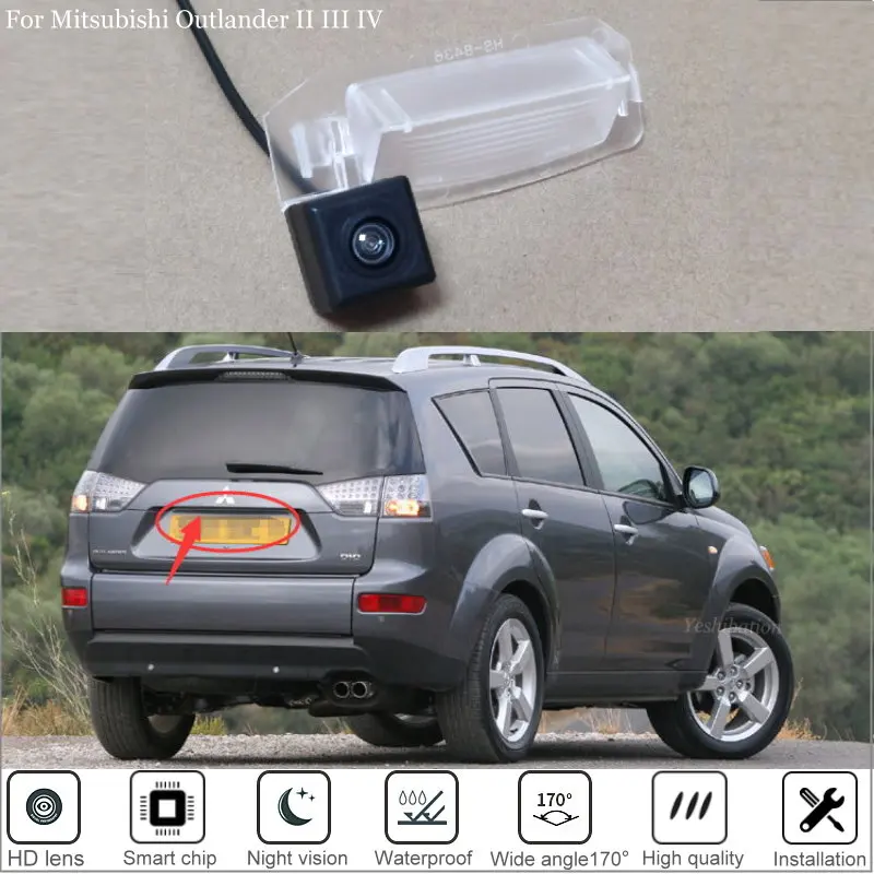 Yeshibation Rear View Camera For Mitsubishi Outlander II III IV 2006 ...