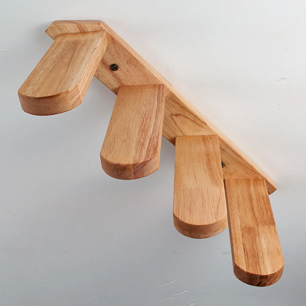 

Climbing Home Gifts Ladder Easy Install Cat Toy Step Staircase Stable Pet Solid Wood Kitten Springboard Window Wall Mount