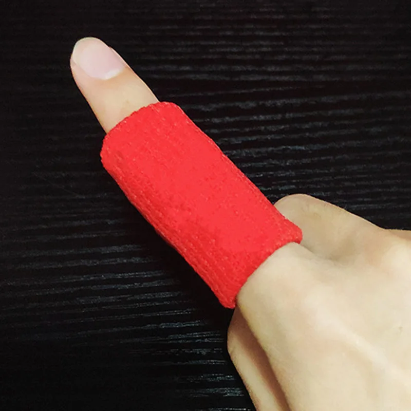 red 5 шт Finger Knuckles протекторы защита пальцев оболочка рукав Brace для баскетбольного спорта JT-889 - Цвет: red