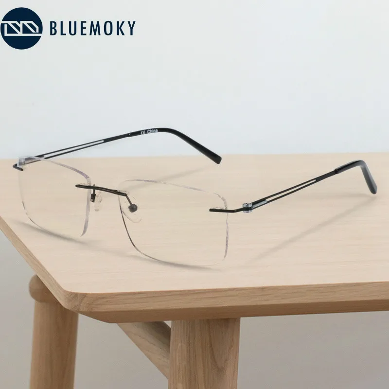 Оправа для очков BLUEMOKY мужская из титанового сплава Ультралегкая квадратная
