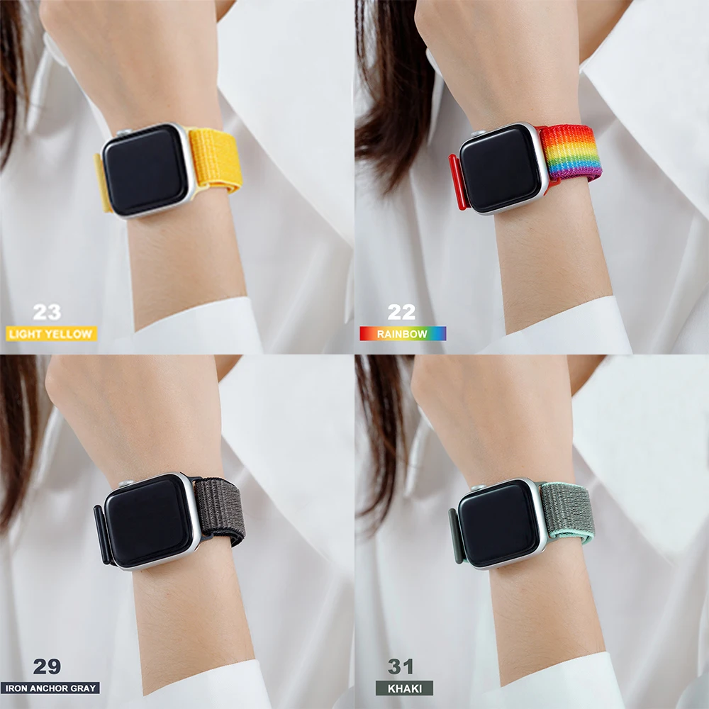 Nylon Strap for Apple Watch Band Series 765 45mm 41mm44mm 40mm  Smartwatch Watchband Belt Sport Bracelet on iWatch 4 3 42mm 38mm