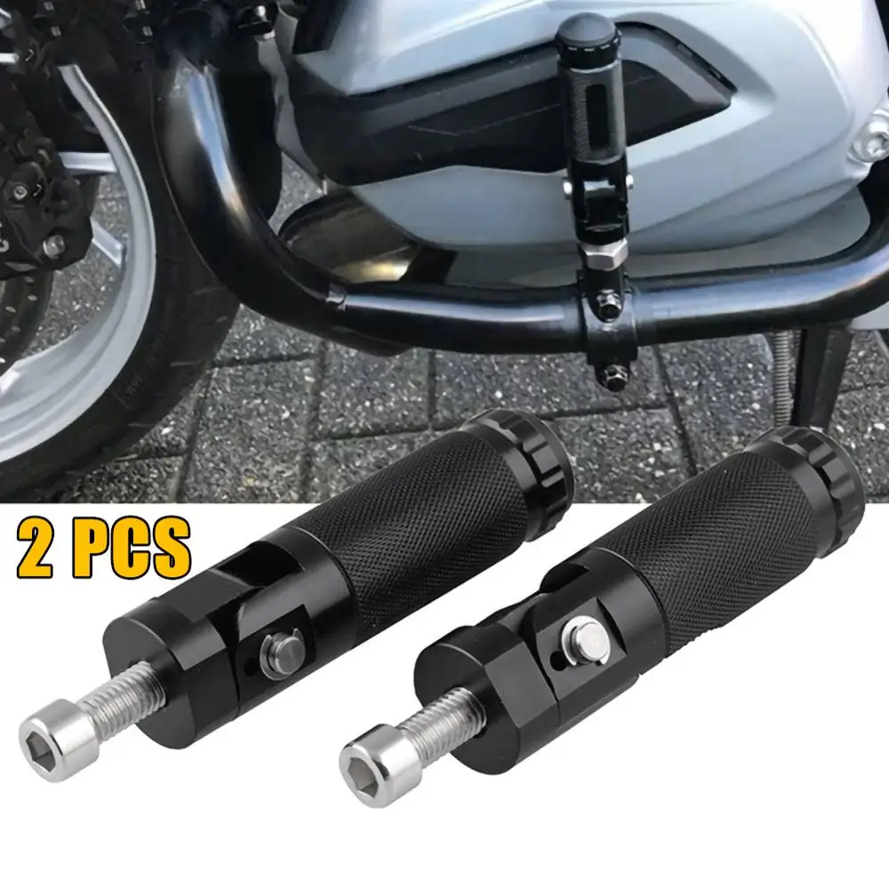 

2pcs Black CNC Aluminum Universal Motorcycle Motor Bike Folding Footrests Foot Rests Pegs Pedals Set Parts
