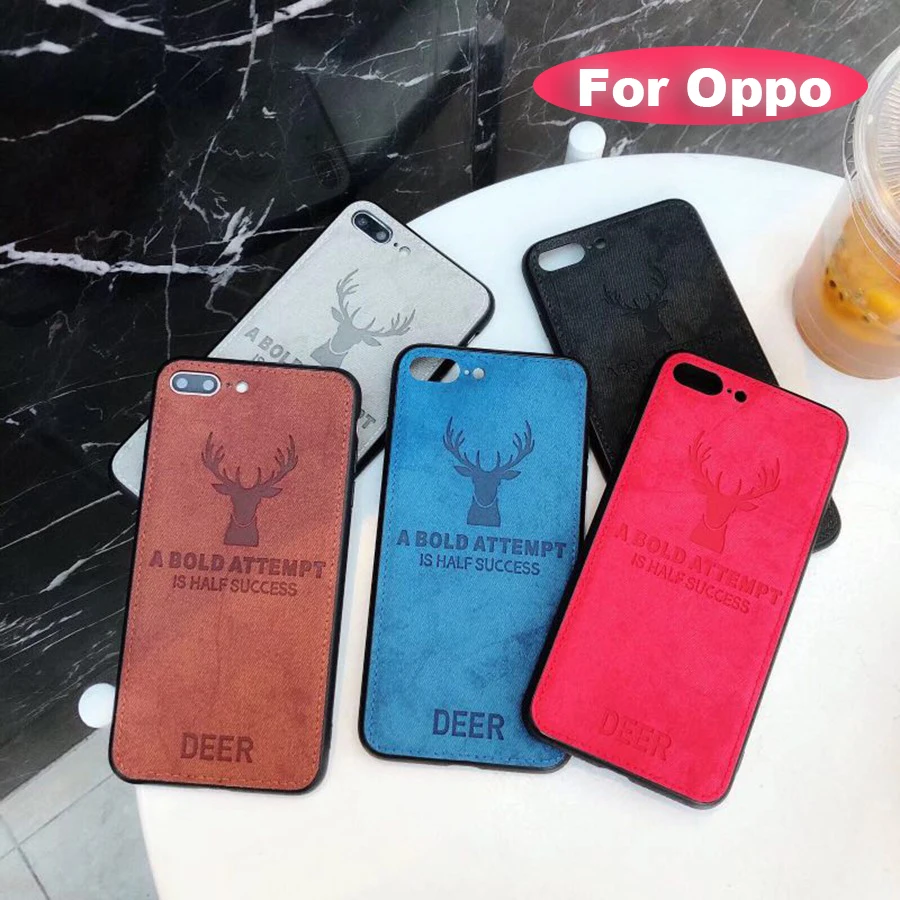 For Oppo A73 A7X A59 A57 A79 A5 A3 Case R11S R11R9S R9 Plus Soft Silicone Shockproof Deer Cloth Texture Cover | Мобильные телефоны