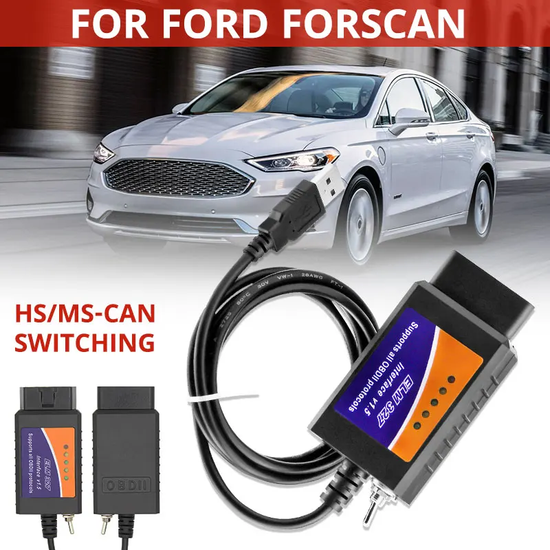Автомобильный диагностический прибор ELM327 V1.5 18F25K80 OBD2 сканер для Ford Mazda Lincoln