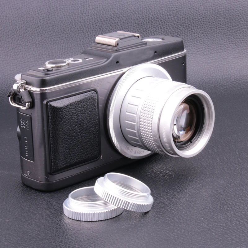 Фуцзянь 50 мм F1.4 CCTV фильм объектив+ C крепление к Micro 4/3 m4/3 EPL5 EPM3 EPL7 OM-D серебро