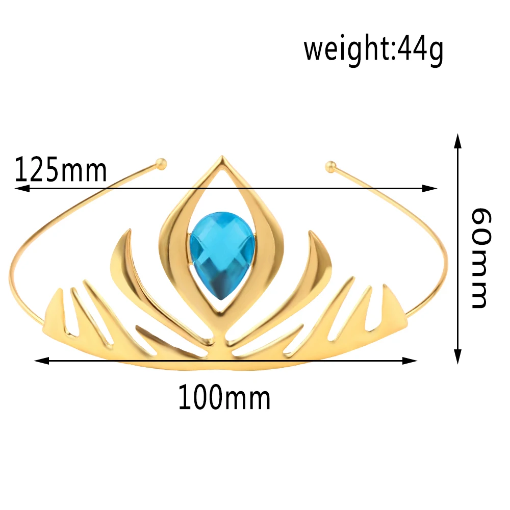 Королевская корона, корона принцессы, Детская повязка на голову с голубым кристаллом, украшения для волос, вечерние аксессуары для косплея, инструмент для моделирования