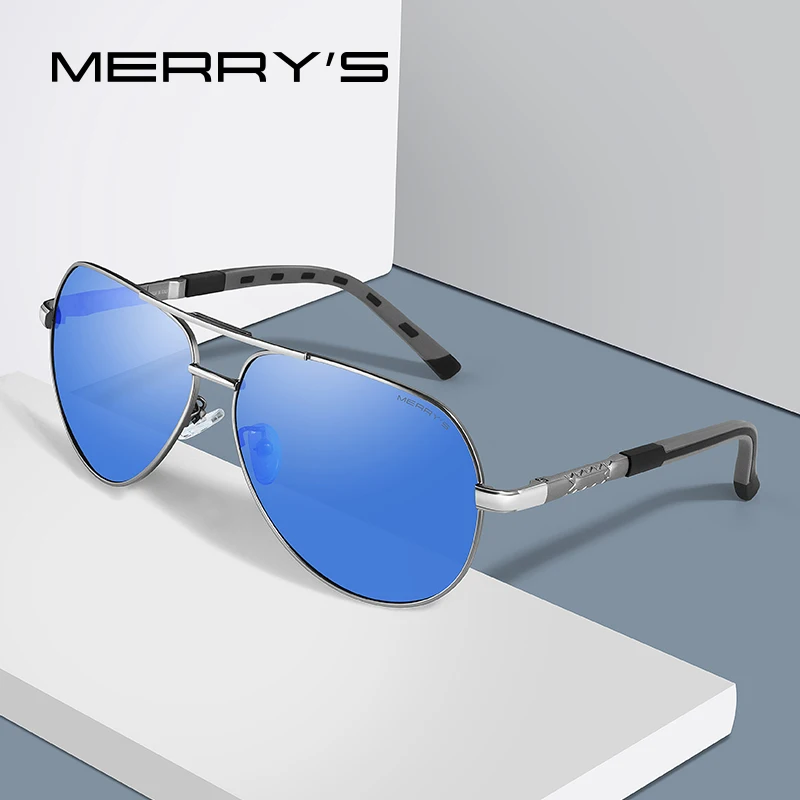 MERRYS-gafas de sol polarizadas de aluminio para hombre, lentes de sol HD con marco de aviación para conducir, protección UV400, S8725 _ - AliExpress Mobile