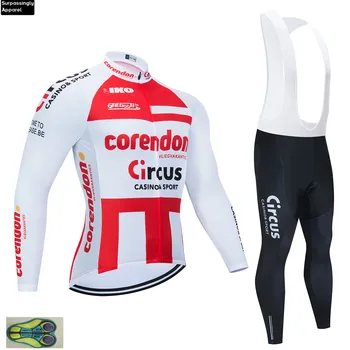 

2020 Pro UCI Team Corendon Cycling Jersey Set Long Sleeve Maillot Ropa Ciclismo MTB Bike Wear Bicycle Jersey Set Clothing 20D