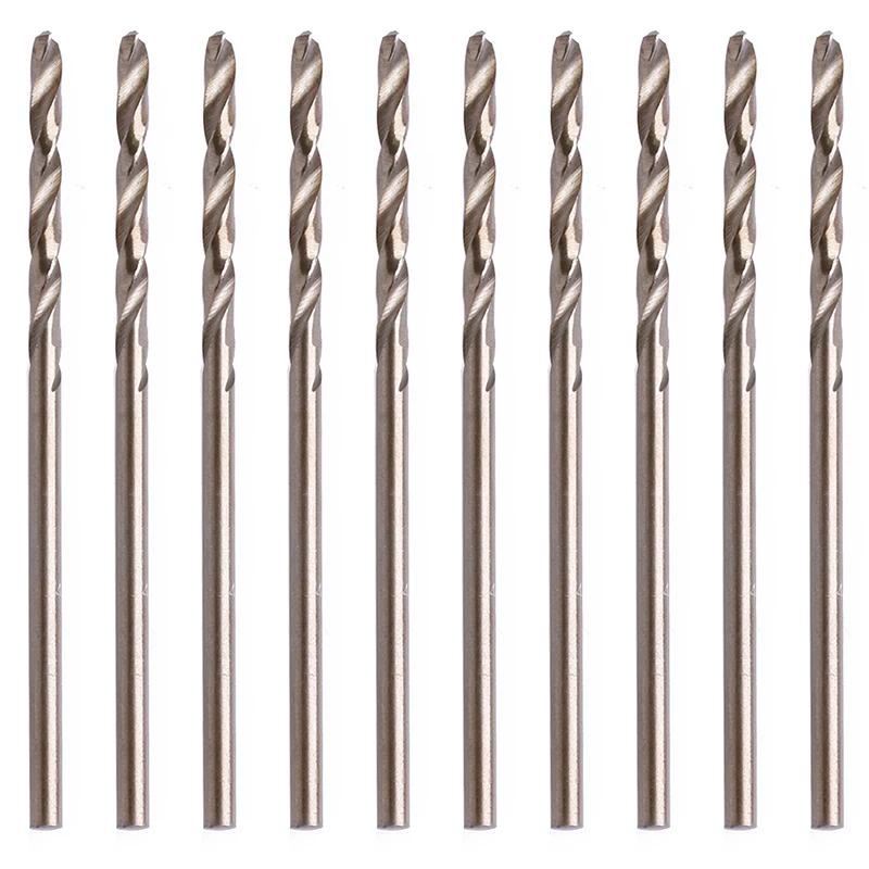 

Drop Shipping 10Pcs Durable 2mm M35 Triangle Shank HSS-Co Cobalt Twist Drill Spiral Drill Bit