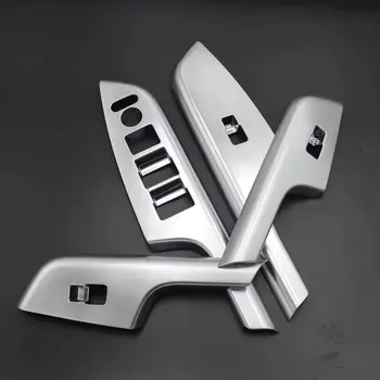 

For Honda CR-V 2012-2015 4 PC Car ABS Chrome Door Window Glass Inner Panel Armrest Lift Switch Button Trim Cover Car-styling