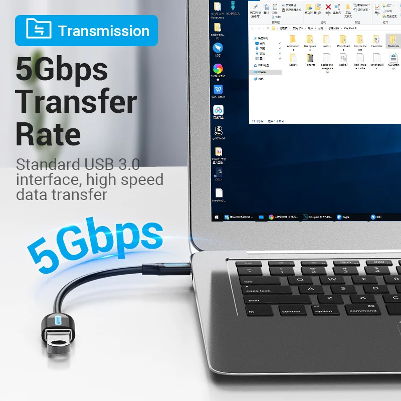 Vention OTG C Type Adapter OTG Cable Type C to USB A 3.0 2.0 Female Cable Adapter for MacBook Pro Xiaomi Mi 9 Type-C Converter — view 3