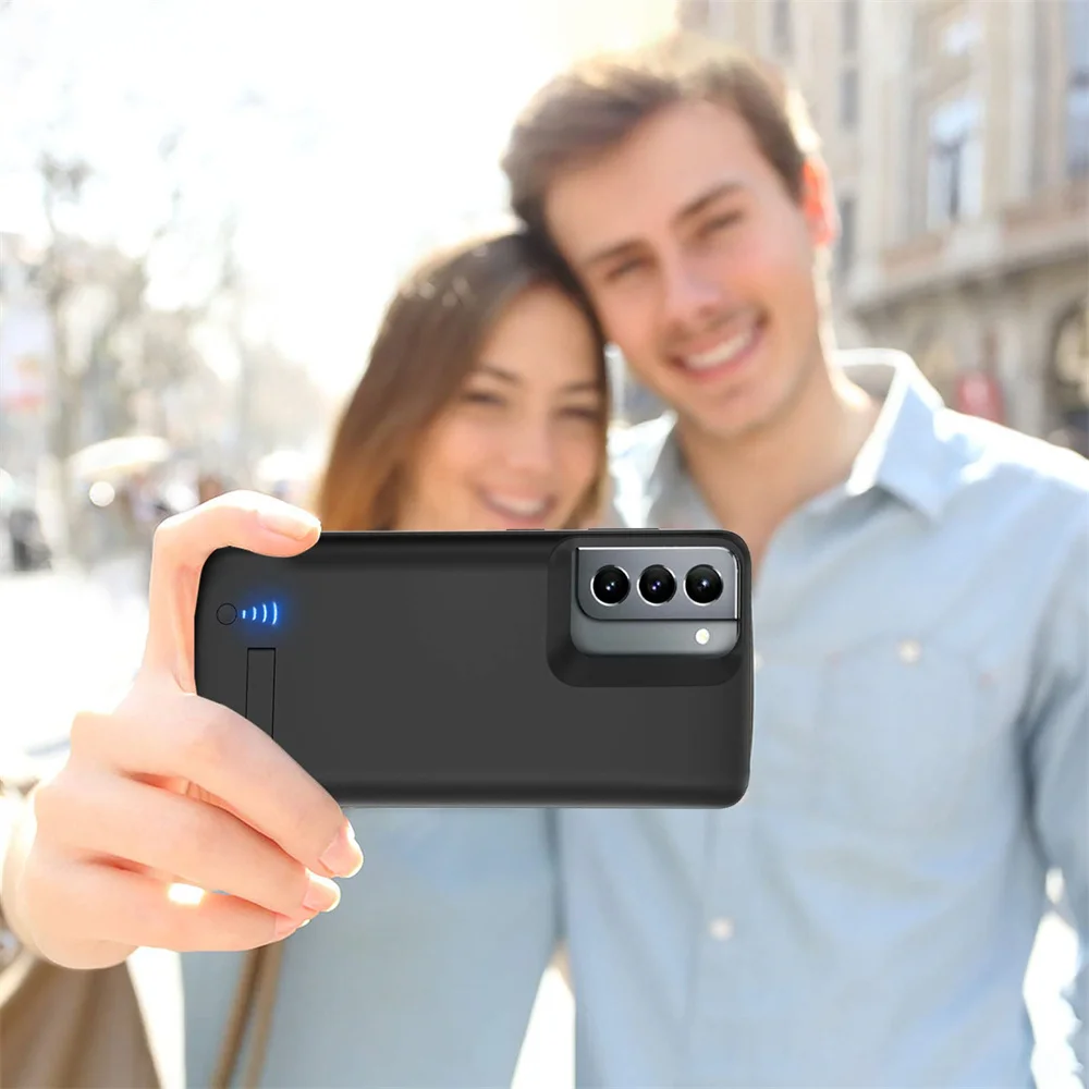 External Battery Charger Case For Samsung Galaxy S21 Ultra S21 Plus Charging Case Portable Mobile Phones Powerbank Charger Cover