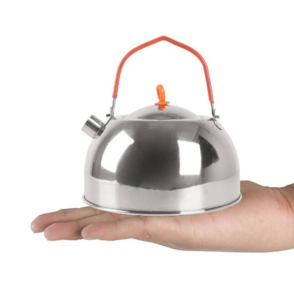 Stainless Steel Whistling Tea kettle Mini Teapot 600ML Cooking Pot Silver 